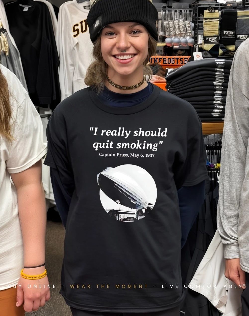 Captain Pruss Hindenburg I really should quit smoking shirt