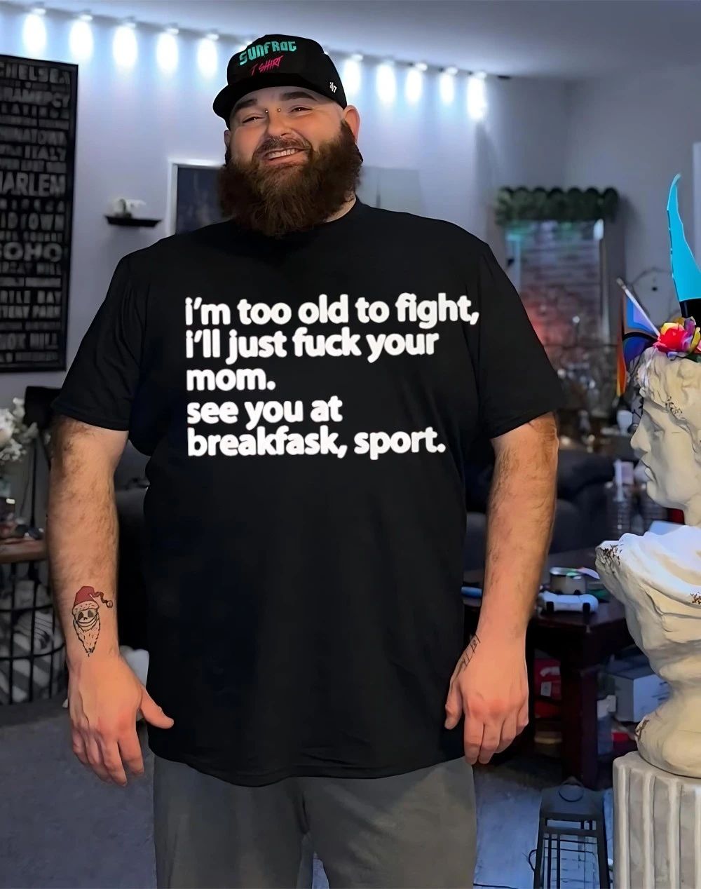 I’m too old to fight I’ll just fuck your mom see you at breakfask sport shirt