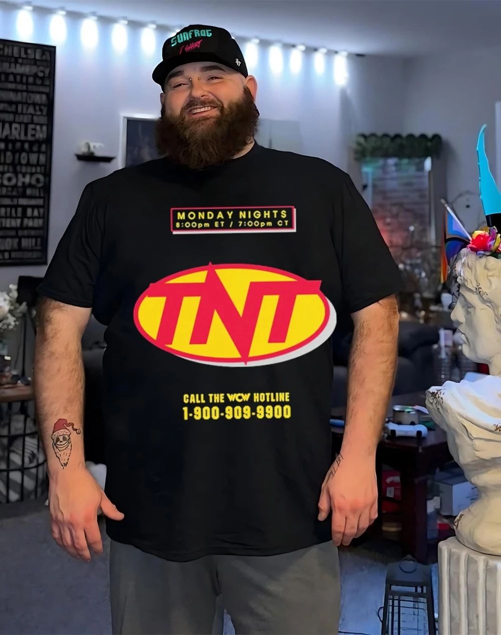 WCW Monday Nitro TNT call the WCW hot line shirt