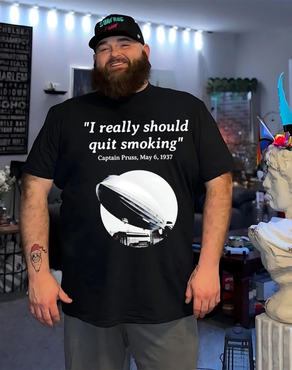 Captain Pruss Hindenburg I really should quit smoking shirt