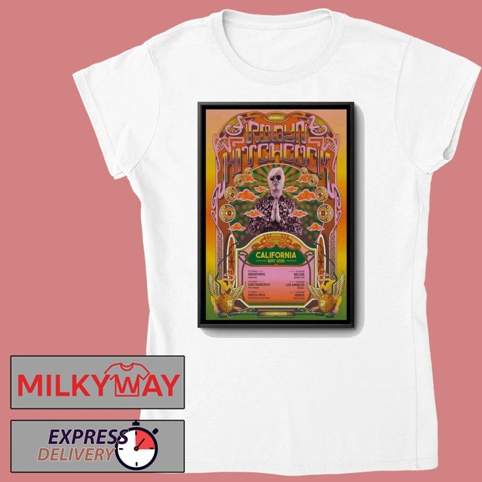 Poster Robyn Hitchcock California 2026 Tour shirt