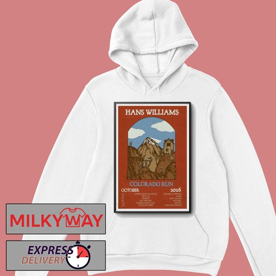 Poster Hans Williams Colorado Run Tour October 2026 shirt