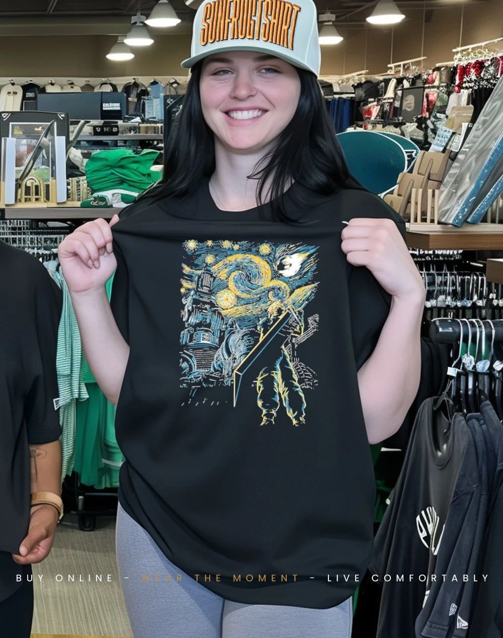 Final Fantasy and Van Gogh Starry Remake shirt