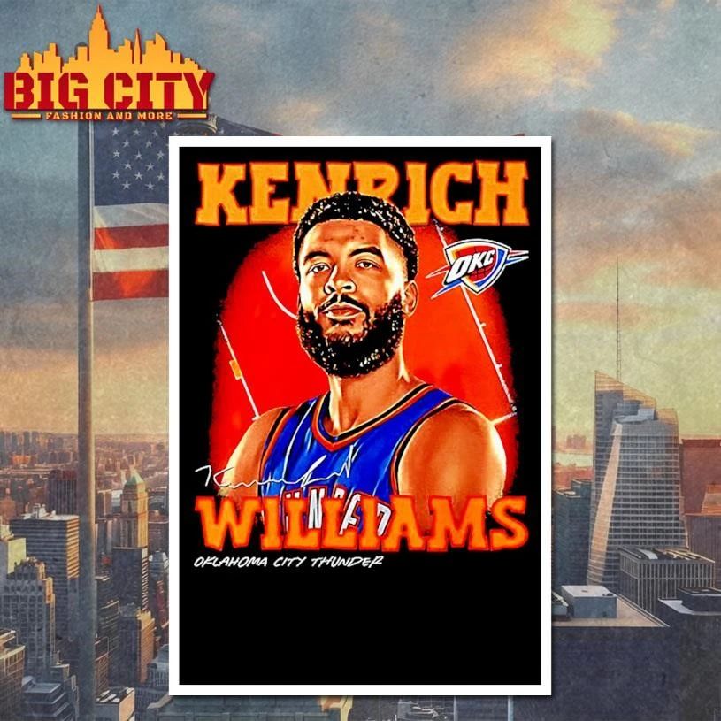 Kenrich Williams Oklahoma City Thunder NBA 2026 Playoffs signature shirt