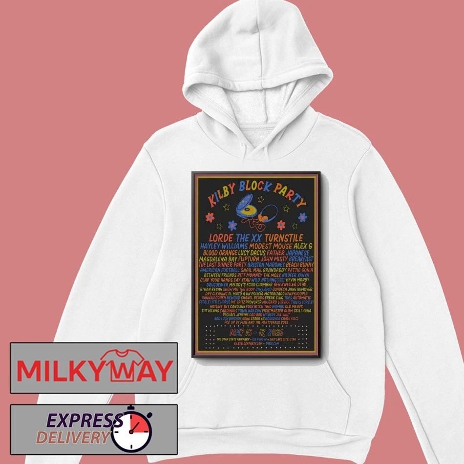 Poster Kilby Block Party TOUR May 15-17 2026 in Salt Lake City shirt