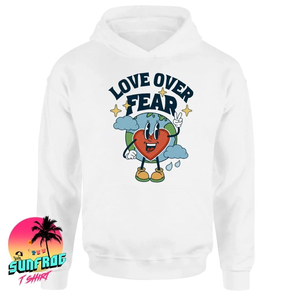 Earth heart love over fear shirt