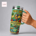 Margaritaville Fins Up Tropical Parrot Insulated Handled Tumbler