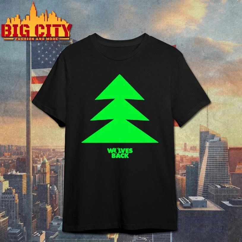 Wolves back tree shirt