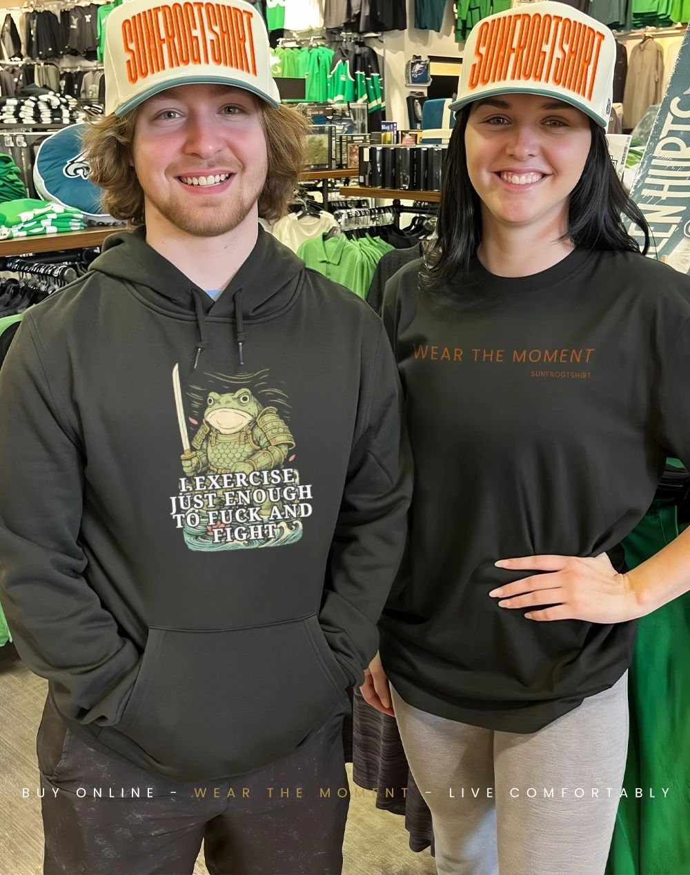 Samurai frog I exercise just enough to fuck and fight shirt