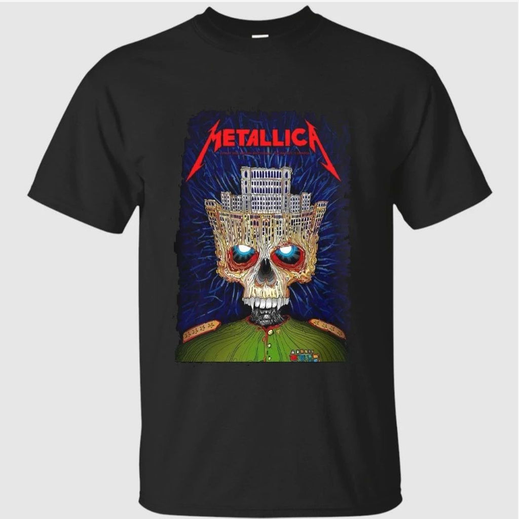Metallica M72 Bucharest 2026 Venue Poster Stadium Tour Bucharest Romania At Arena Nationala On 13 May 2026 Palace Of Parliament Crown Skull T-Shirt
