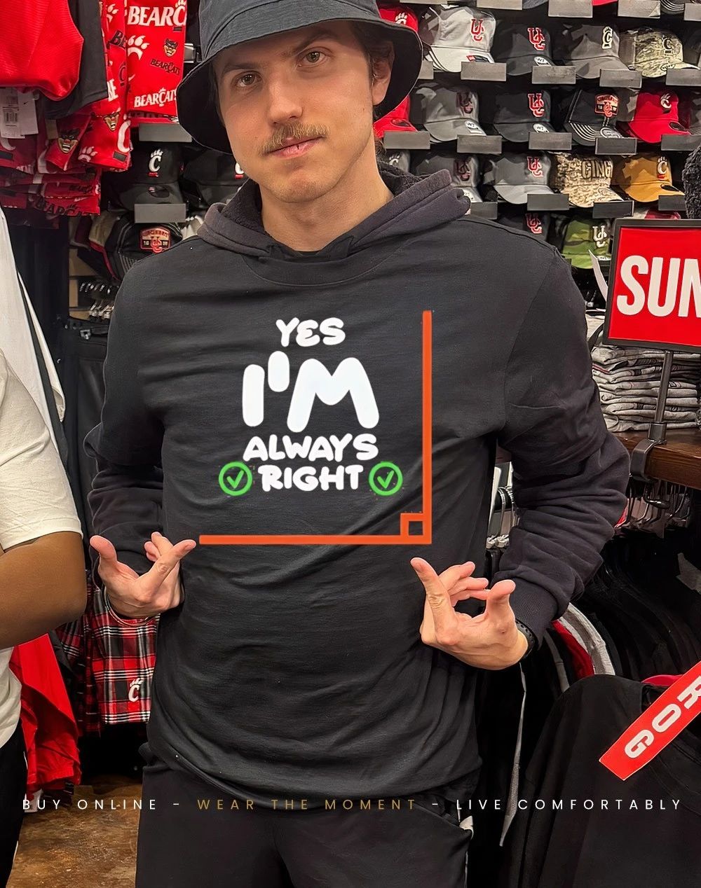 Math angle yes I’m always right shirt