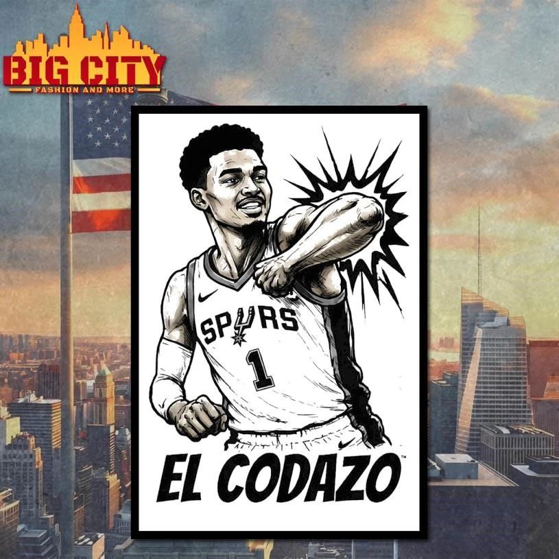 Victor Wembanyama San Antonio Spurs El Codazo Sketch Art Shirt