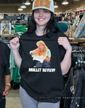 Mullet Review eating pizza shirt
