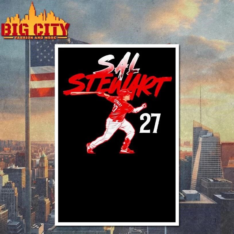 Sal Stewart 27 Cincinnati Reds Baseball Player Shirt