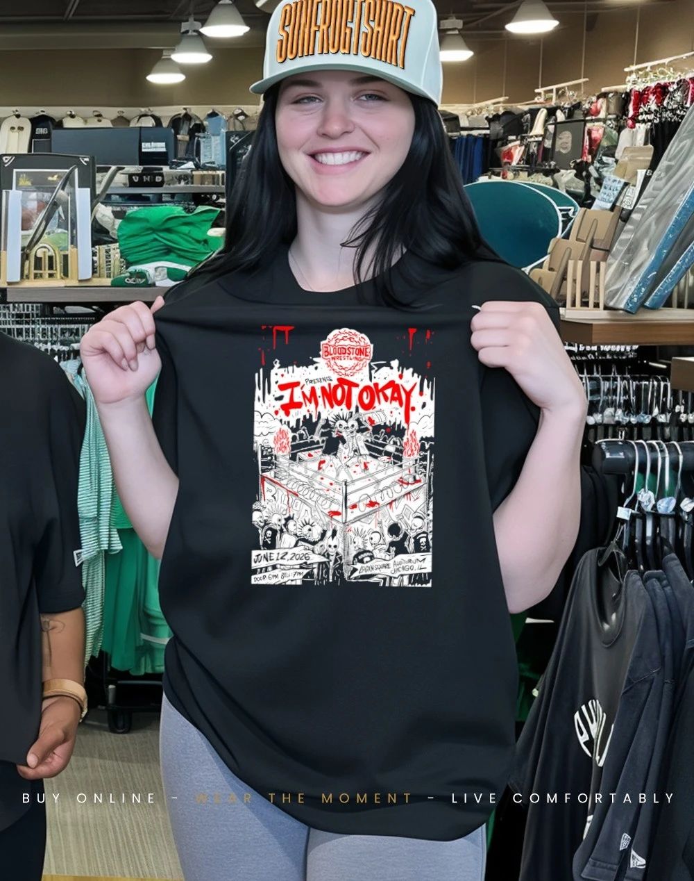 Bloodstone Wrestling presents I’m not okay shirt