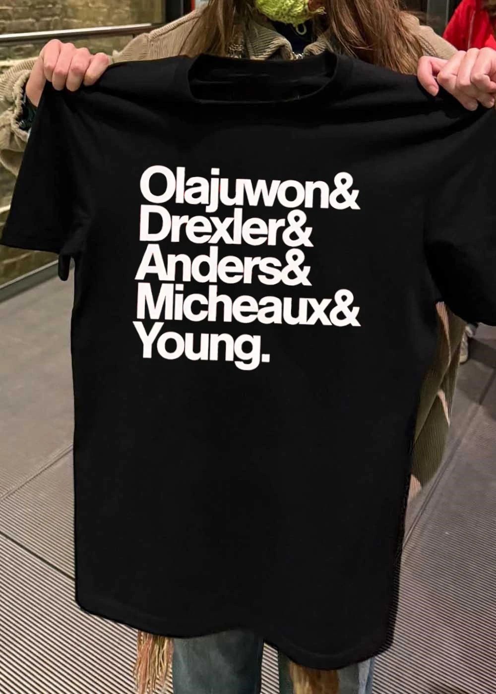 Basketball Legends Olajuwon Drexler Anders Micheaux Young Team Shirt