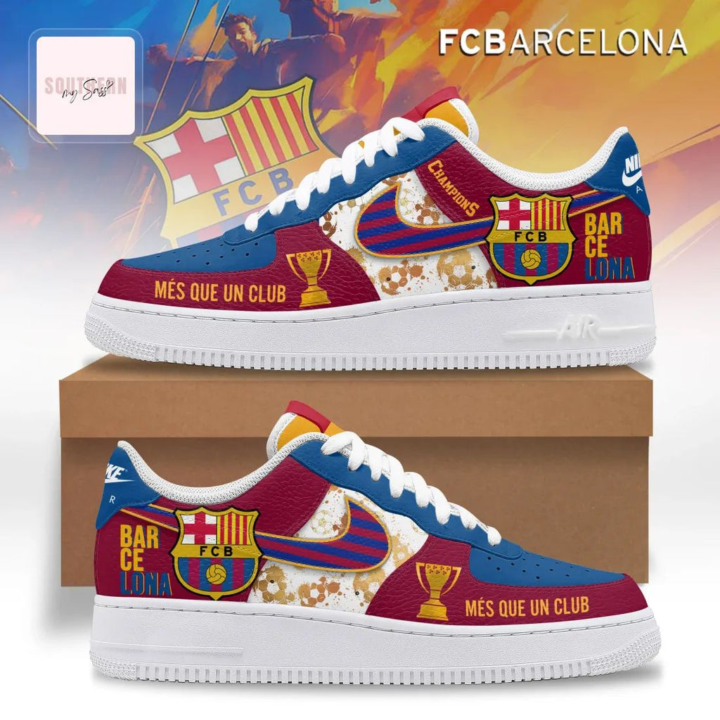 FC Barcelona Més Que Un Club Fan Edition Air Force 1 Inspired Shoes