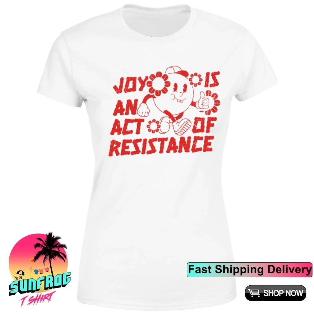 Joy is an act of resistance vintage cartoon shirt