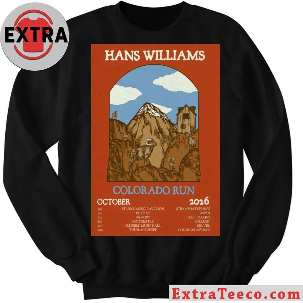 Hans Williams Tour Colorado Run October 2026 Poster Shirt