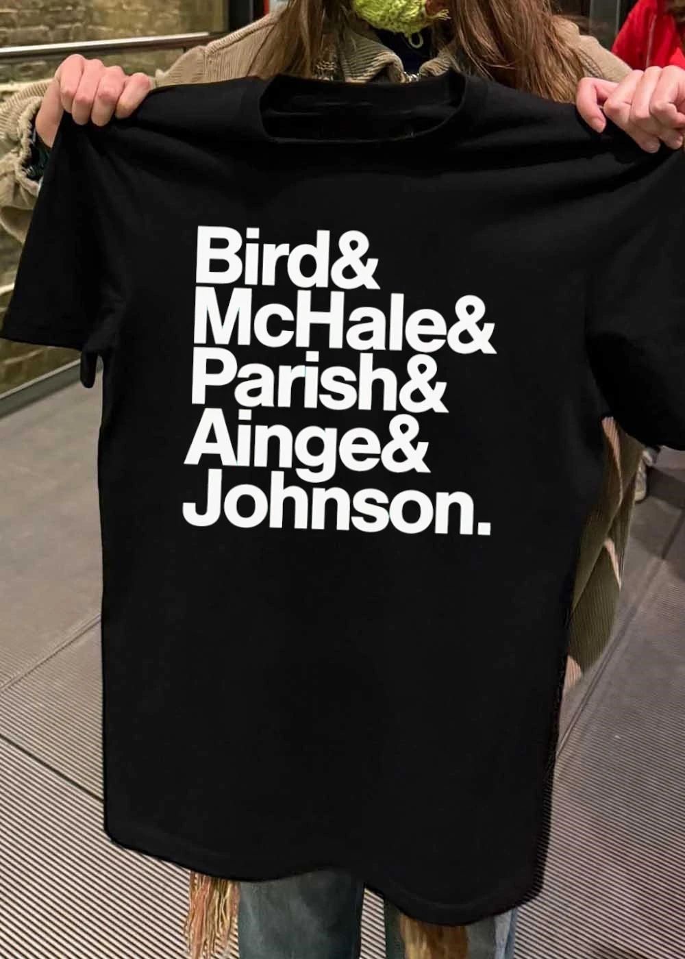 Celtics Legends Bird McHale Parish Ainge Johnson Boston Celtics T-Shirt