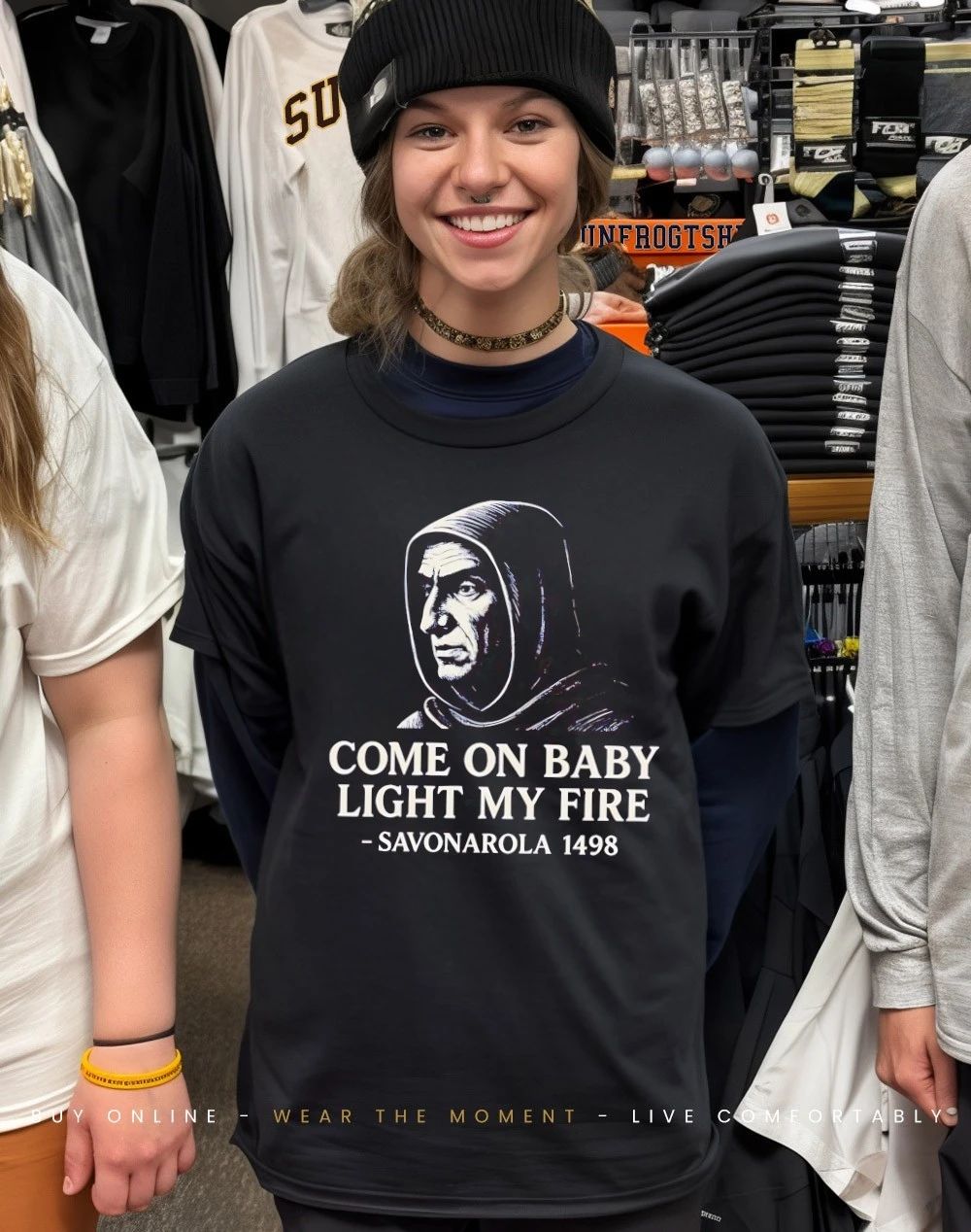 Savonarola come on baby light my fire 1498 shirt