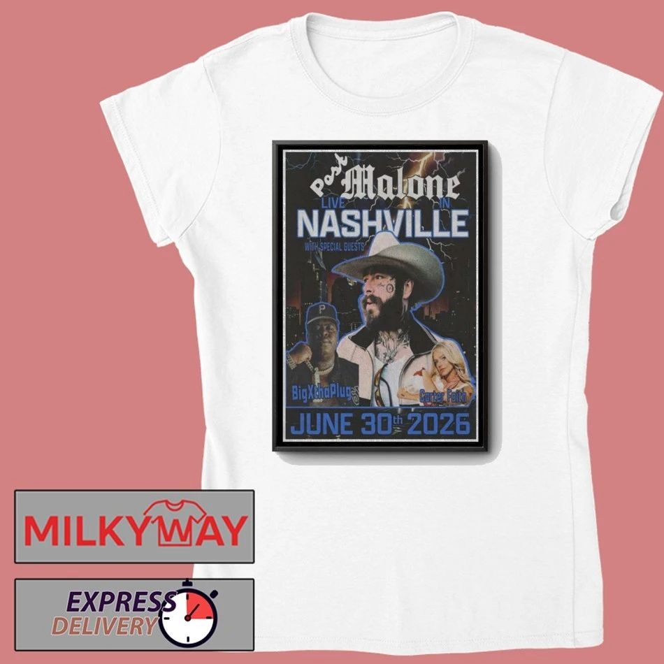LIMITED June 30 2026 Post Malone Nissan Stadium, Nashville, TN Poster Tour shirt