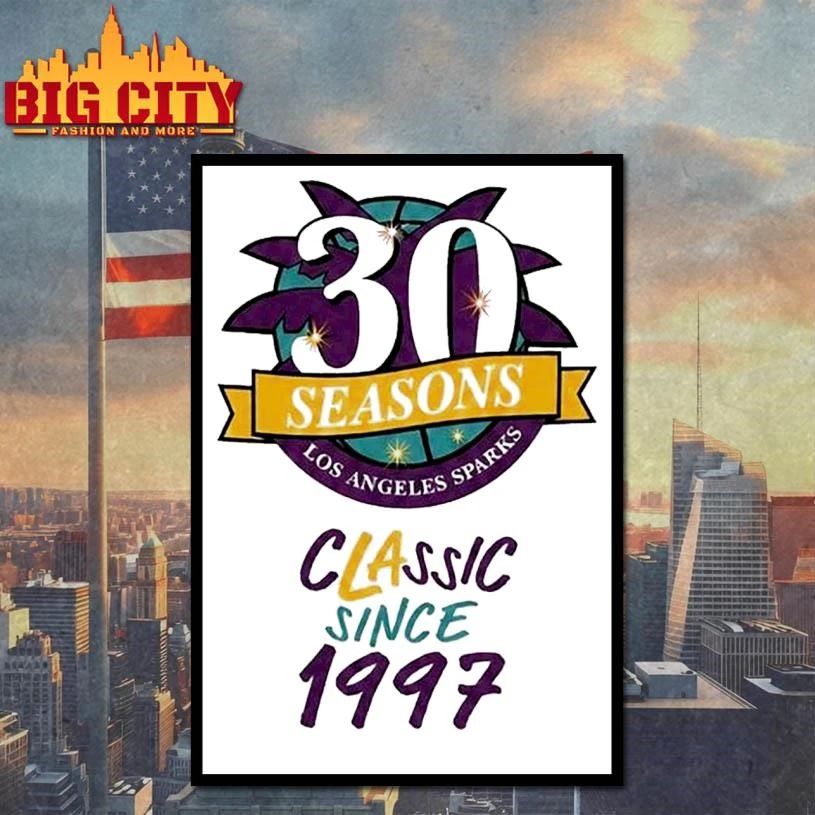 Los Angeles Sparks 30 Seasons Classic Since 1997 Shirt