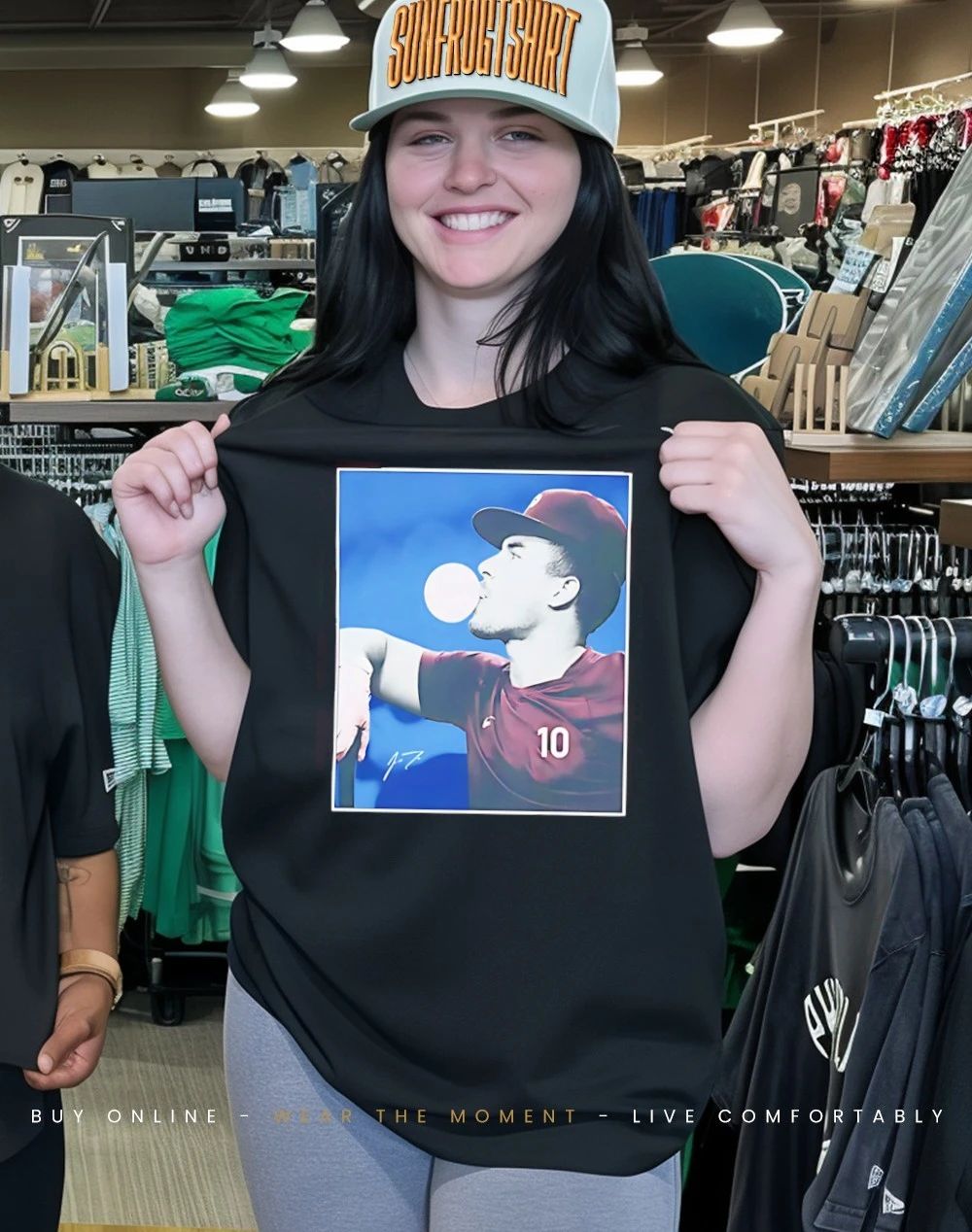 JT Realmuto bubble gum portrait shirt