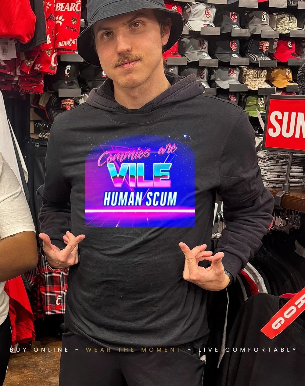 Commies are vile human scum neon 80s vintage shirt