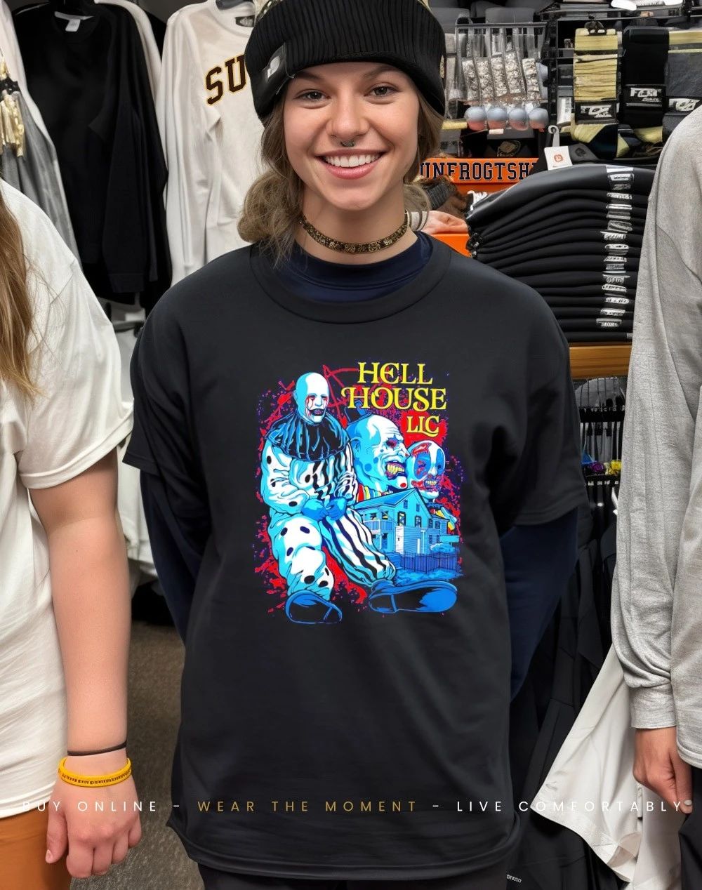 Hell House LLC the clown evil abaddon awaits shirt