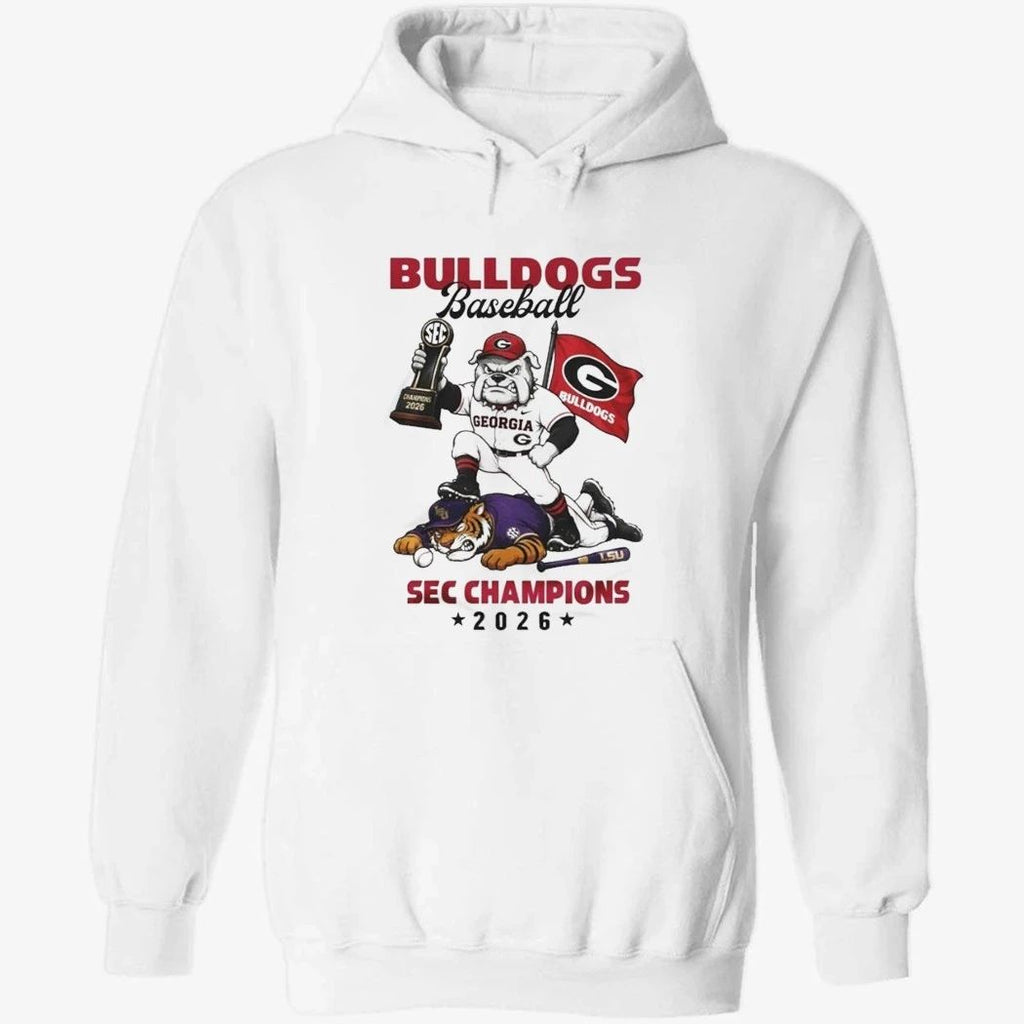 Georgia Bulldogs 2026 NCAA Sec Champions White Mascot Shirt