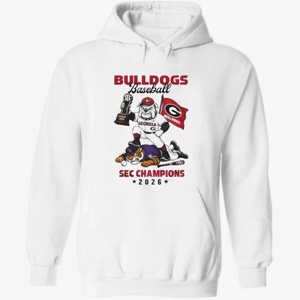 Georgia Bulldogs 2026 NCAA Sec Champions White Mascot Shirt