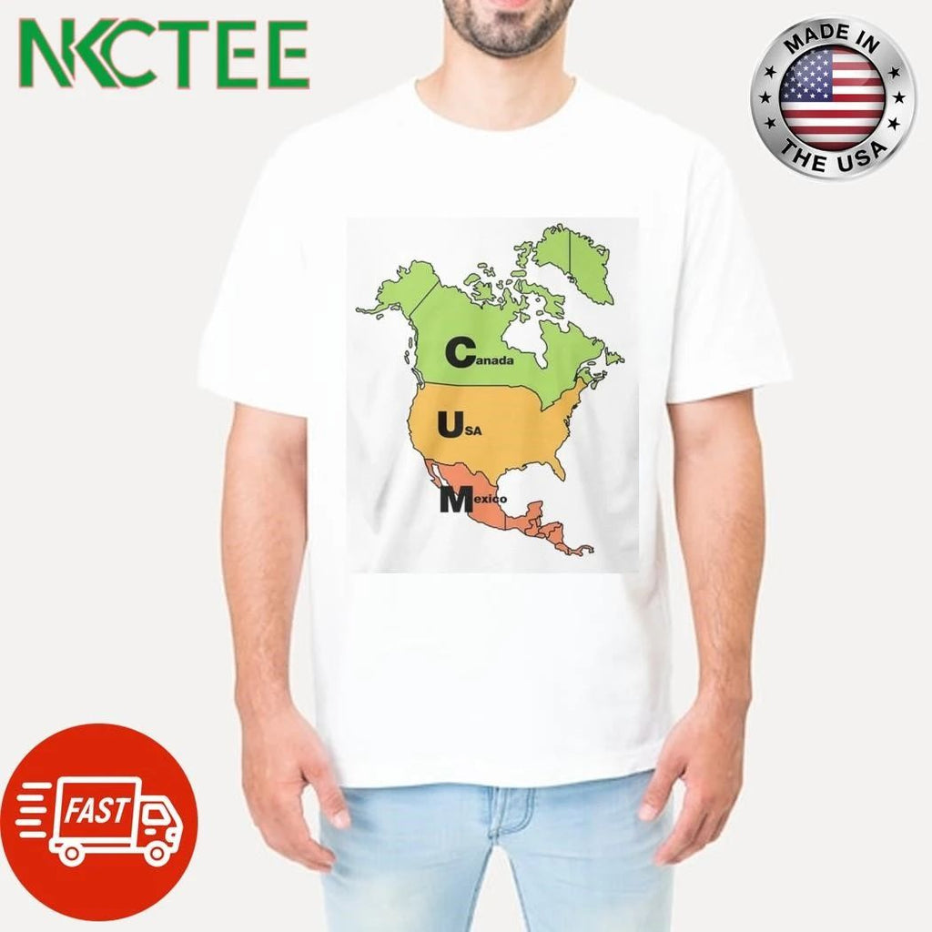 Cum Map Canada, USA and Mexico Shirt