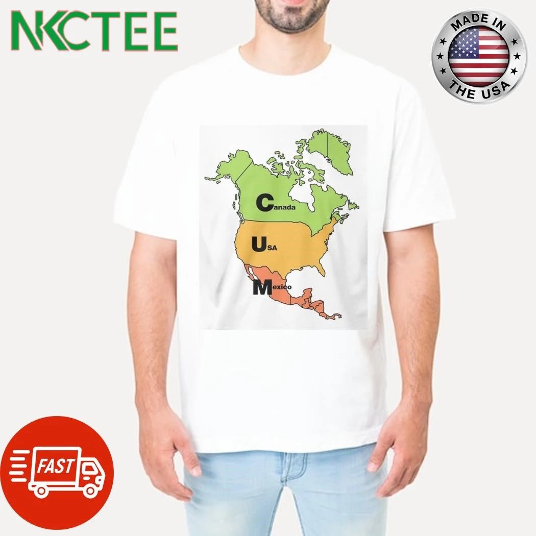 Cum Map Canada, USA and Mexico Shirt