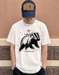 Cat cheesehead riding the badger state shirt