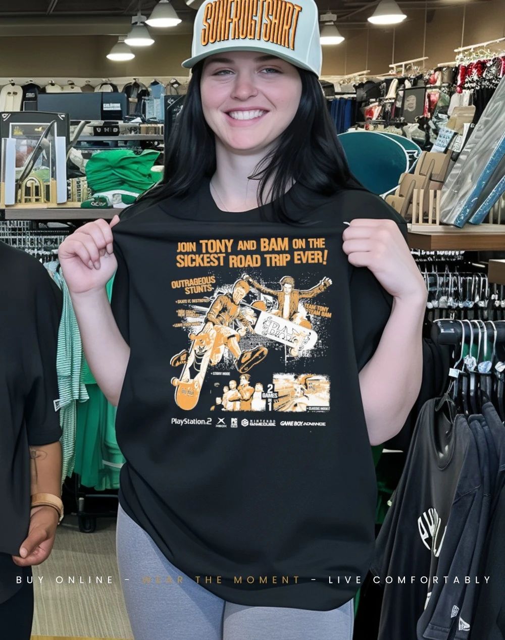 Join Tony and Bam on the sickest road trip ever outrageous stunts shirt