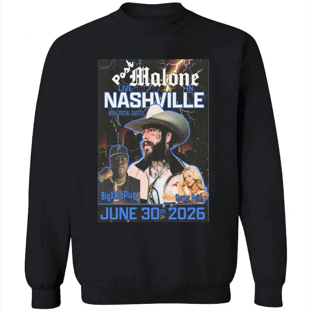 Post Malone June 30 2026 Nissan Stadium Nashville Show Poster Shirt
