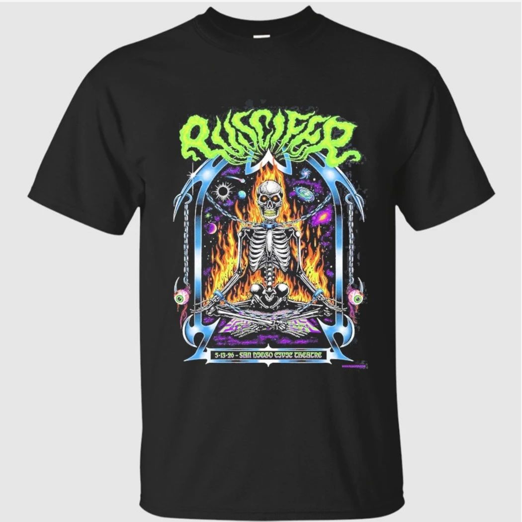 Puscifer San Diego 2026 Gig Poster At San Diego Civic Theatre On May 13 2026 Flaming Skull Art T-Shirt