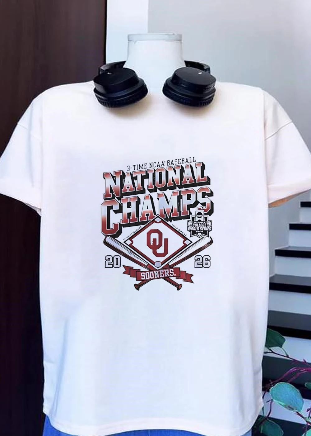 3-Time NCAA Baseball National Champs College World Series Sooner Shirt