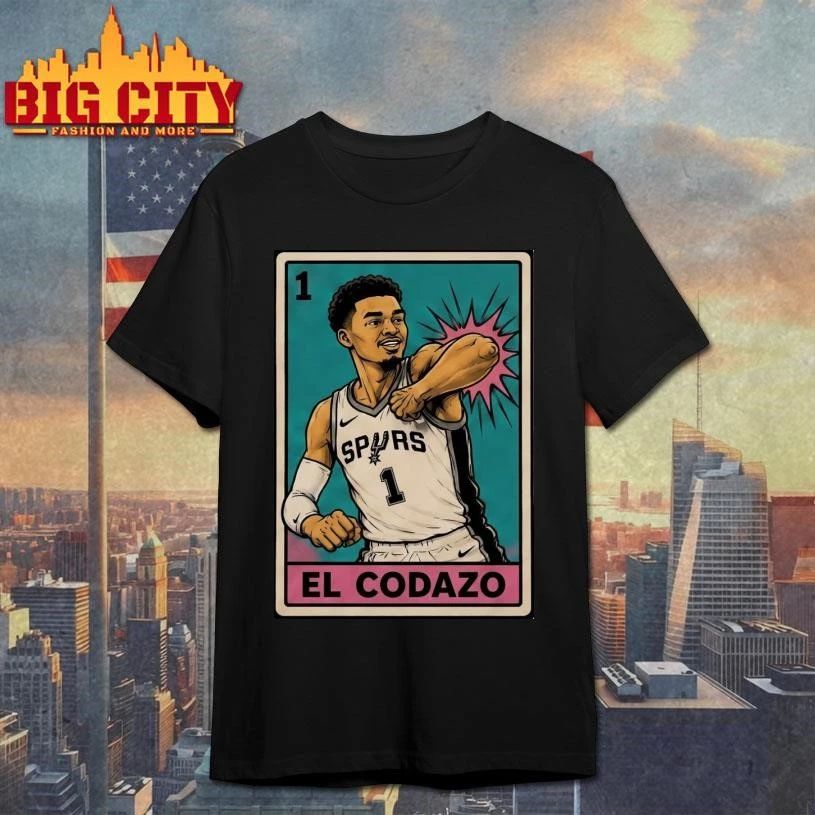 Victor Wembanyama Spurs Teal Burst El Codazo Vintage Shirt