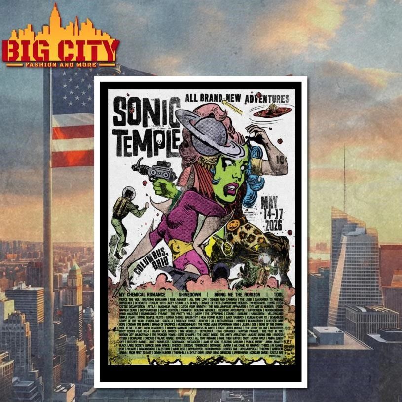 Sonic Temple Festival 5-14-5-17-2026 Columbus Ohio Poster Shirt
