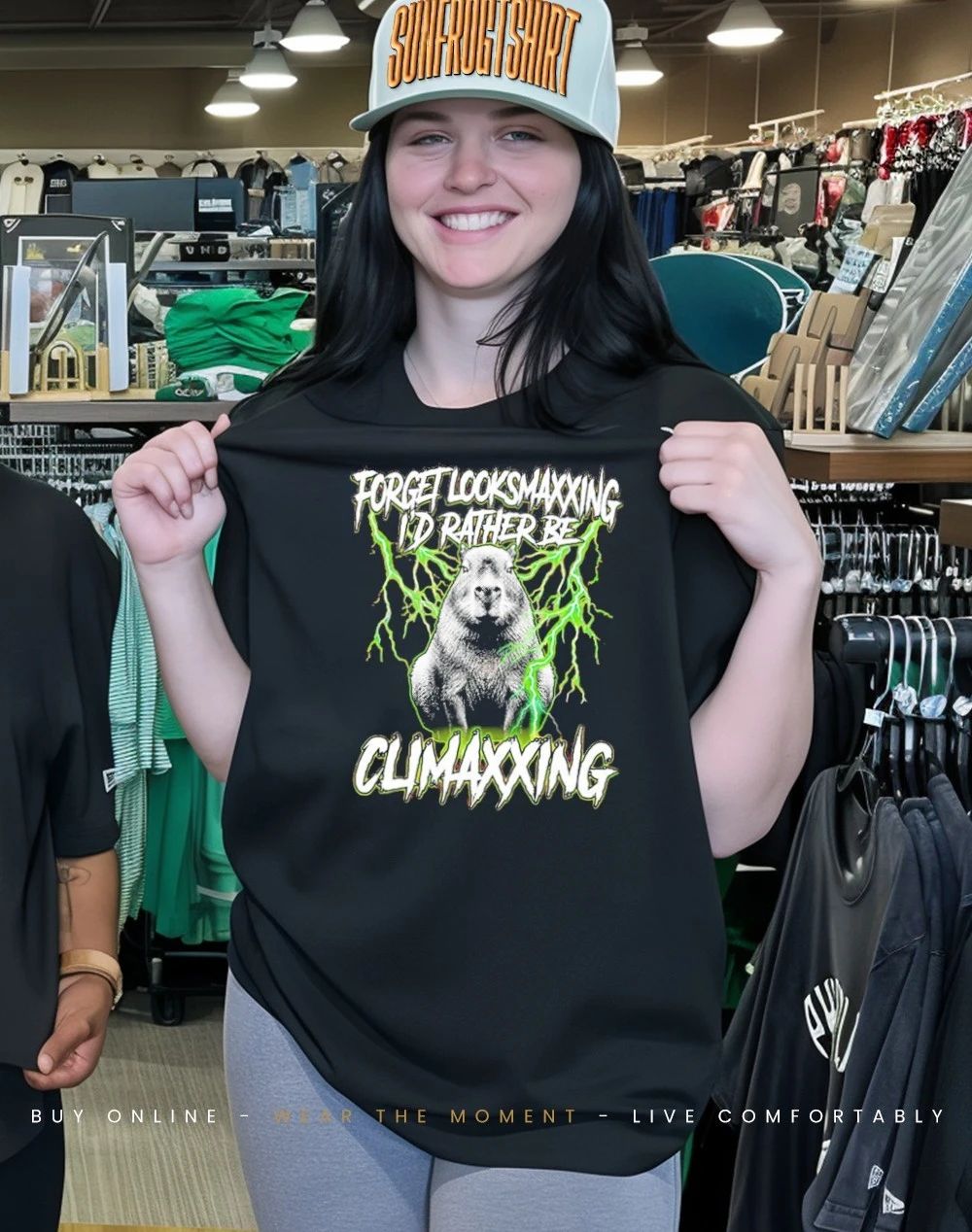 Capybara forget looksmaxxing I’d rather be climaxxing shirt