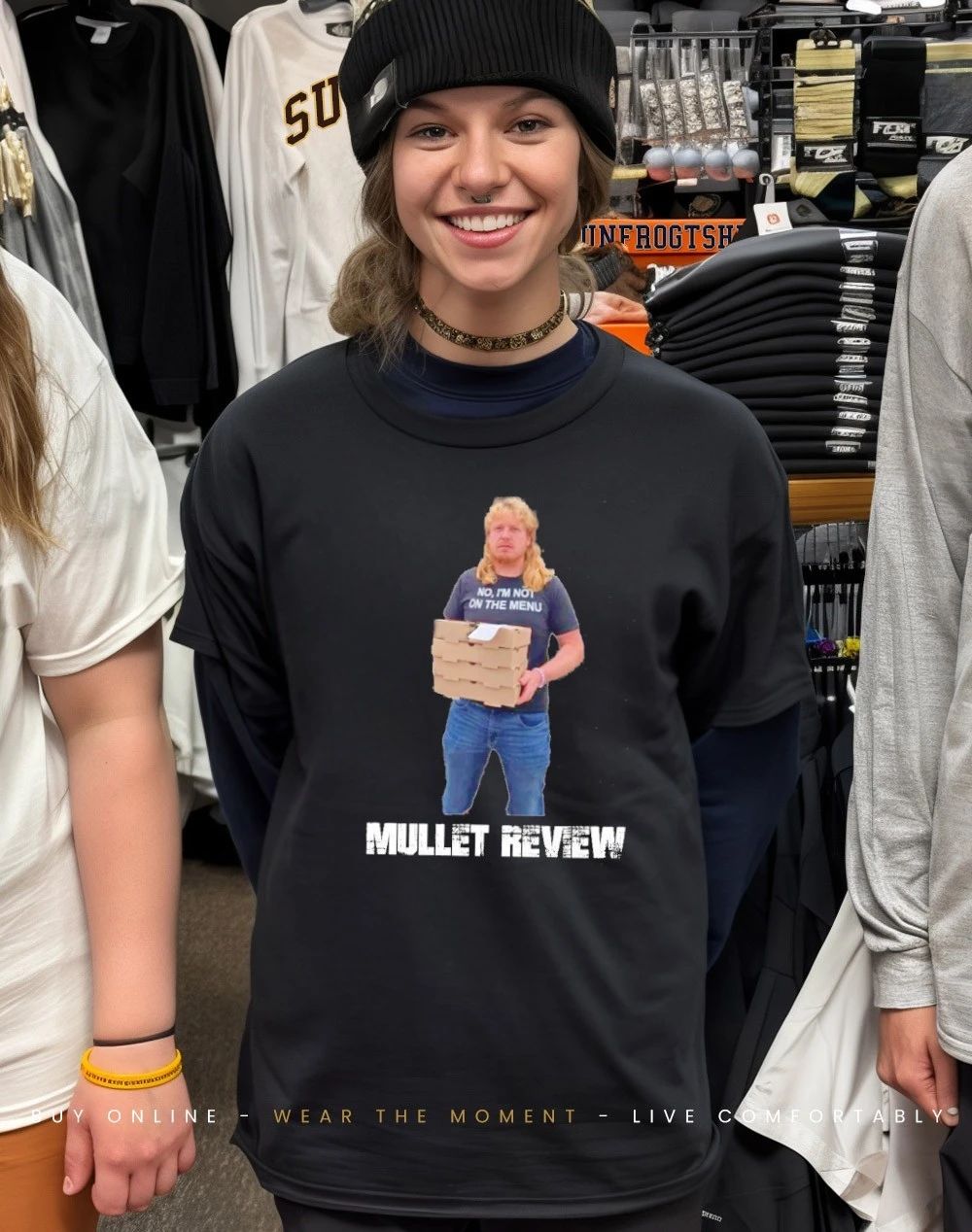 Mullet Review no I’m not on the menu shirt