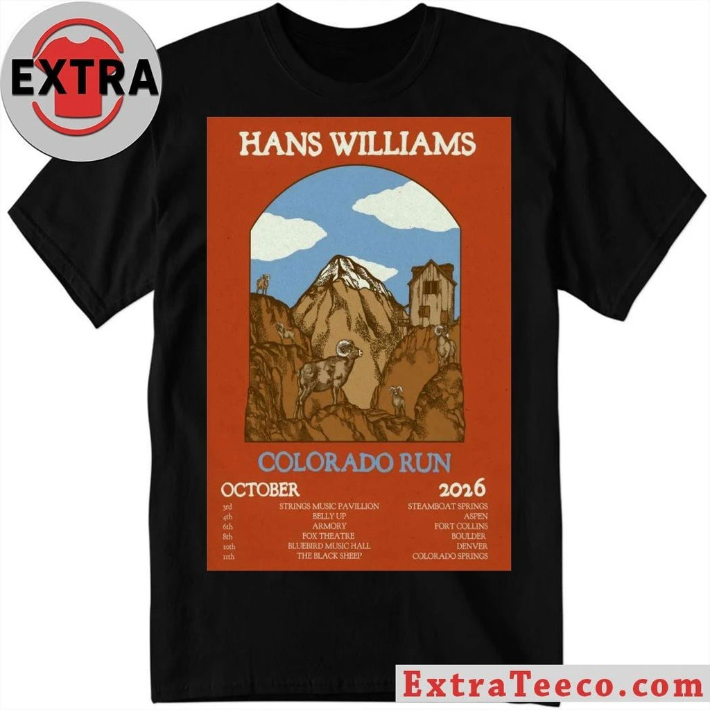 Hans Williams Tour Colorado Run October 2026 Poster Shirt