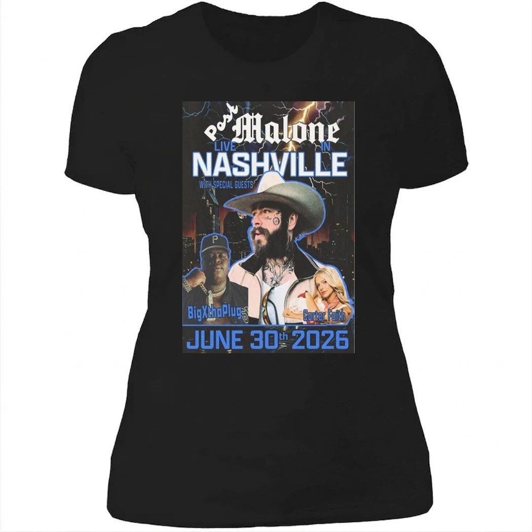 Post Malone June 30 2026 Nissan Stadium Nashville Show Poster Shirt