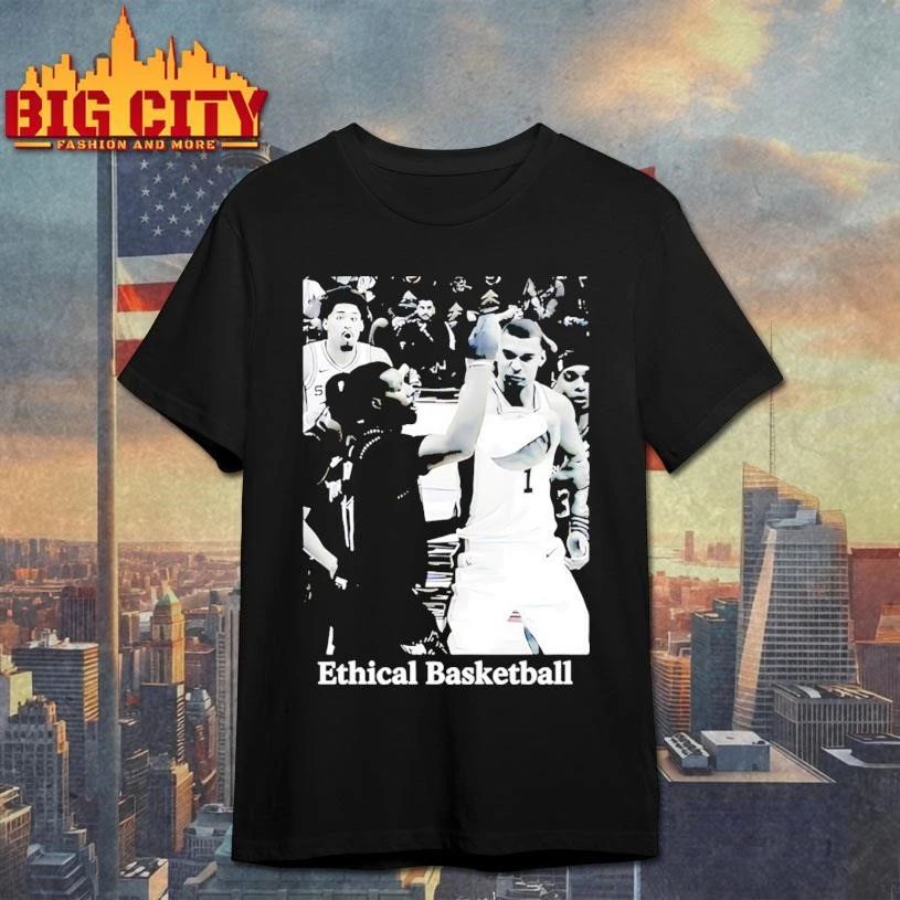 Ethical basketball Victor-Wembanyama elbow on Naz-Reid San Antonio Spurs and Minnesota Timberwolves NBA Playoffs 2026 shirt
