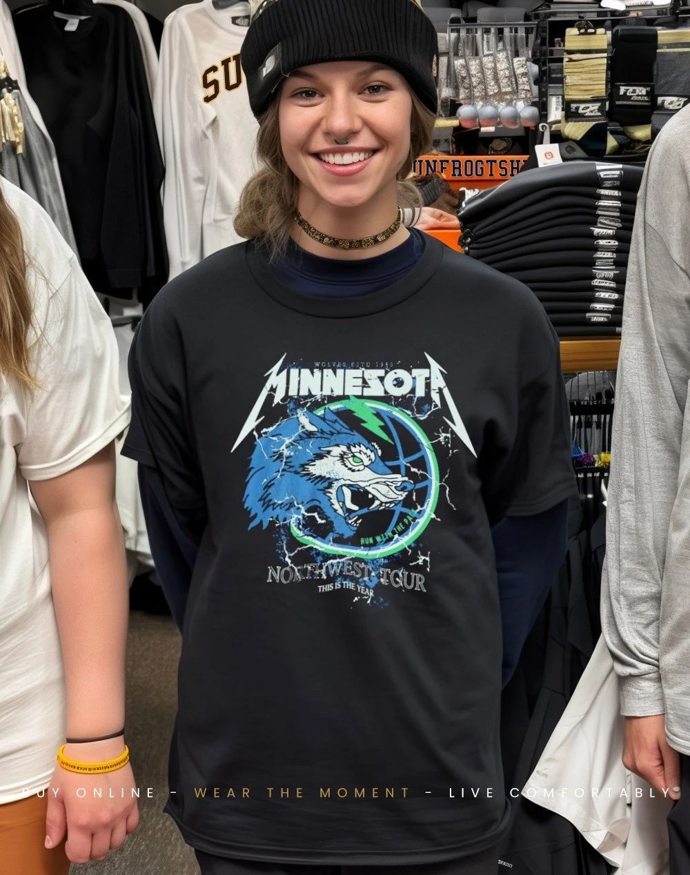 Minnesota Timberwolves Northwest Tour front and back shirt