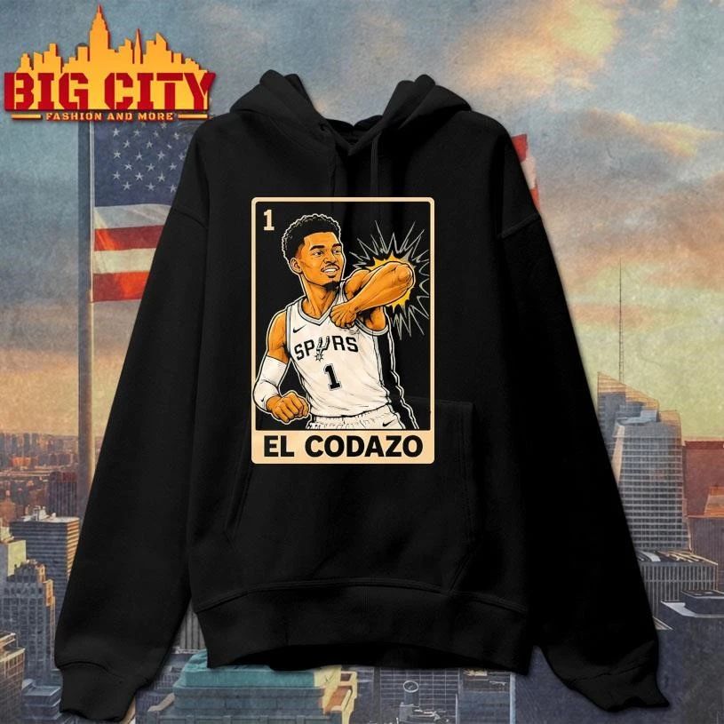 Victor Wembanyama San Antonio Spurs Retro Trading Card El Codazo Shirt