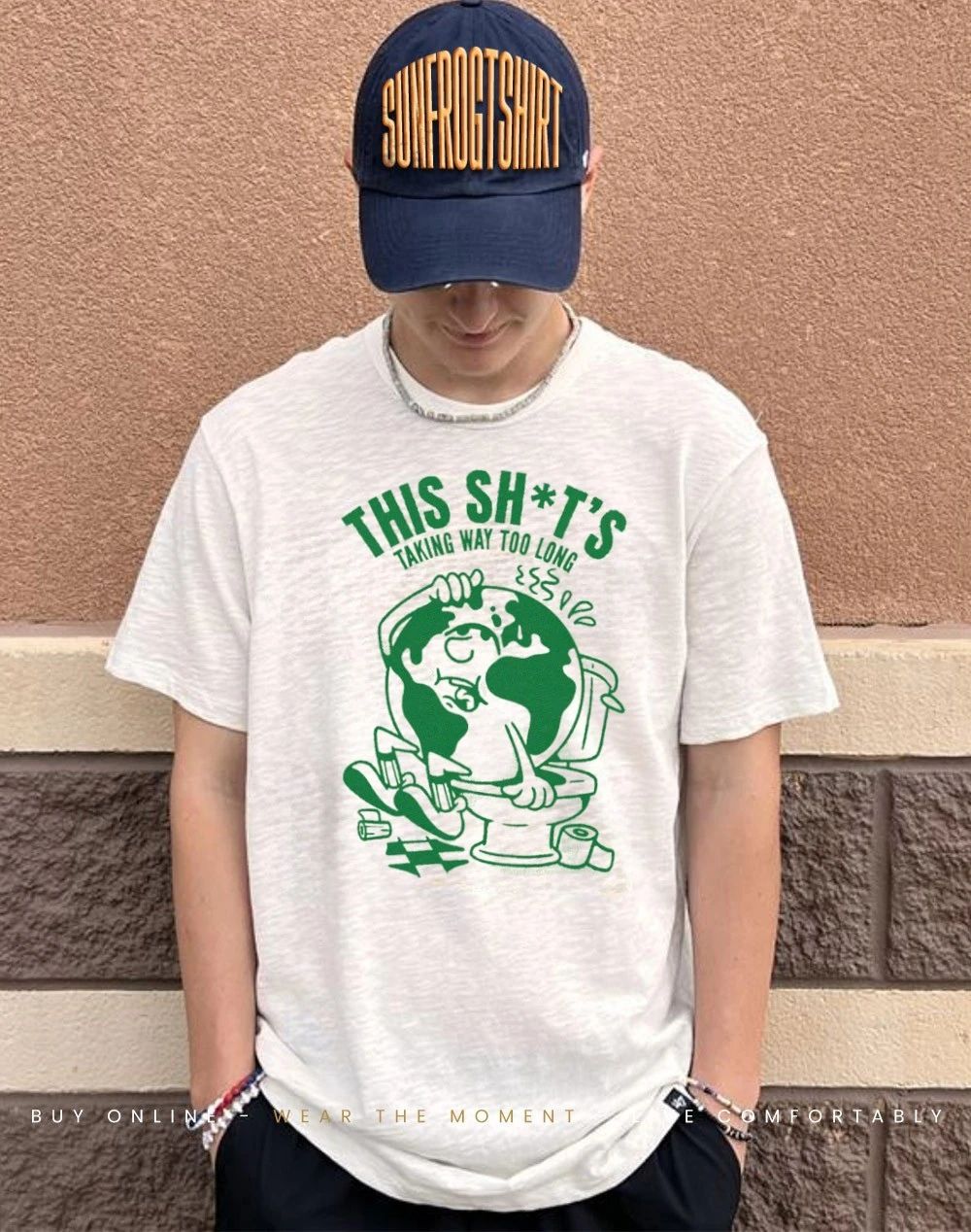 Earth toilet this shit’s taking way too long shirt
