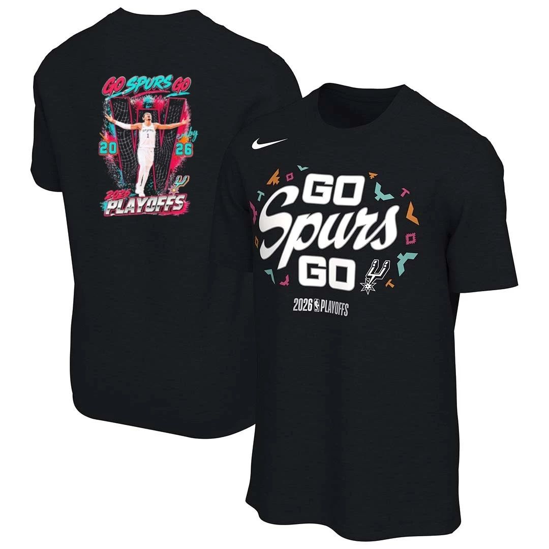 Wemby Go Spurs Go 2026 NBA Playoffs front and back shirt